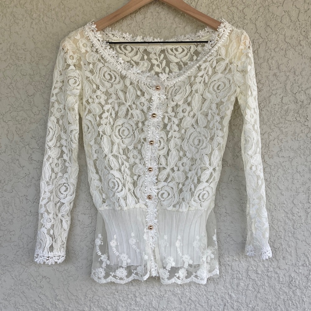 Cream Lace Jacket